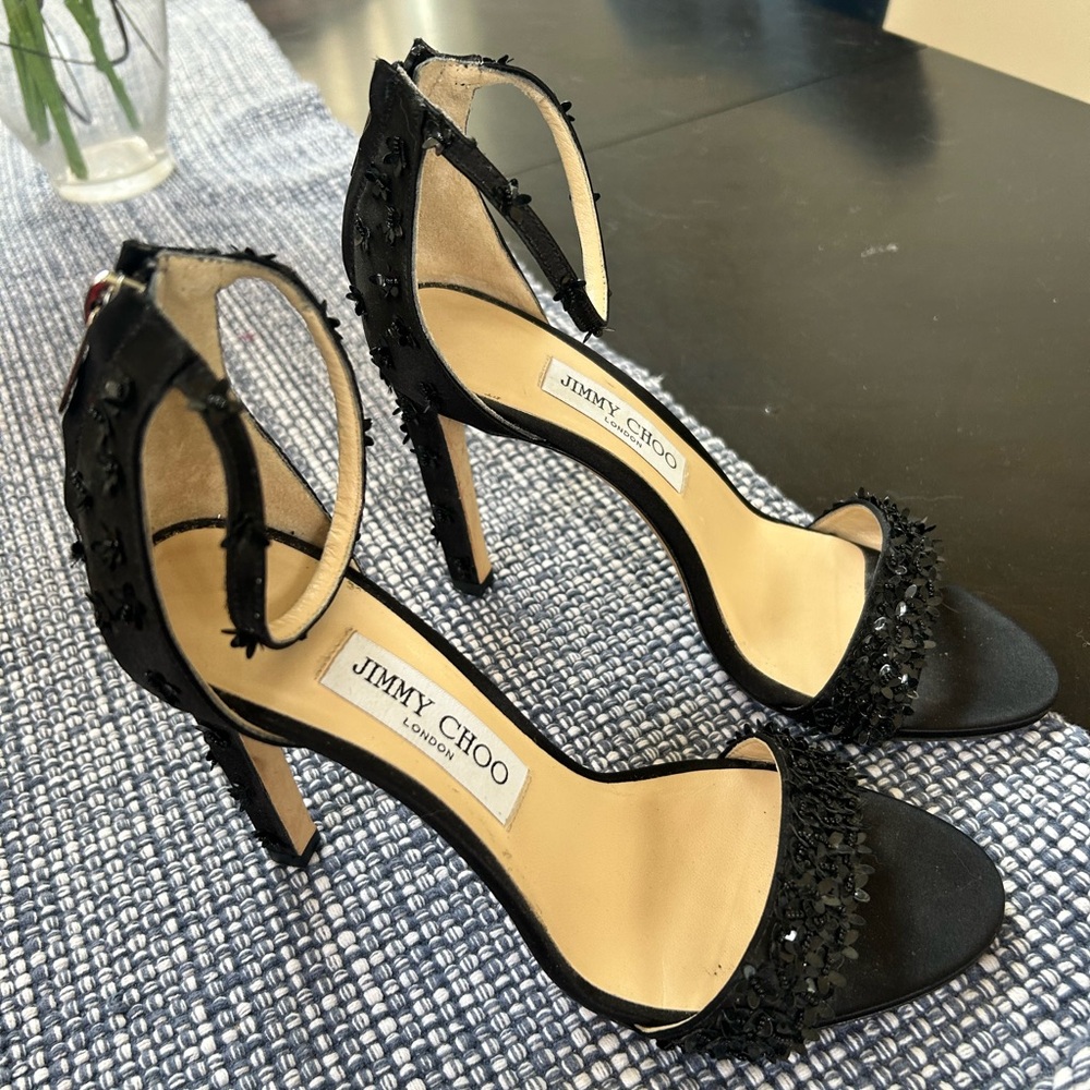 Jimmy Choo Floral embellished heels